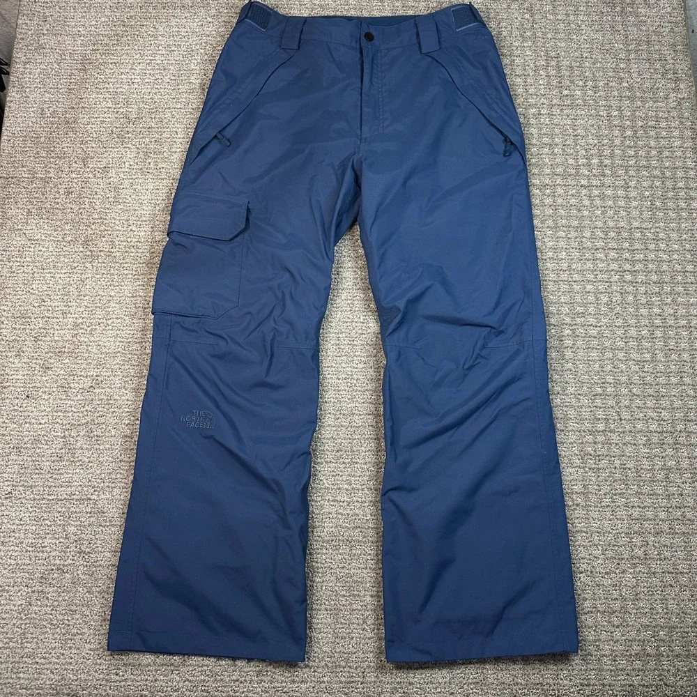 The North Face Mens DryVent Snow Pants Blue Cargo Waterproof Ski Snowboard M